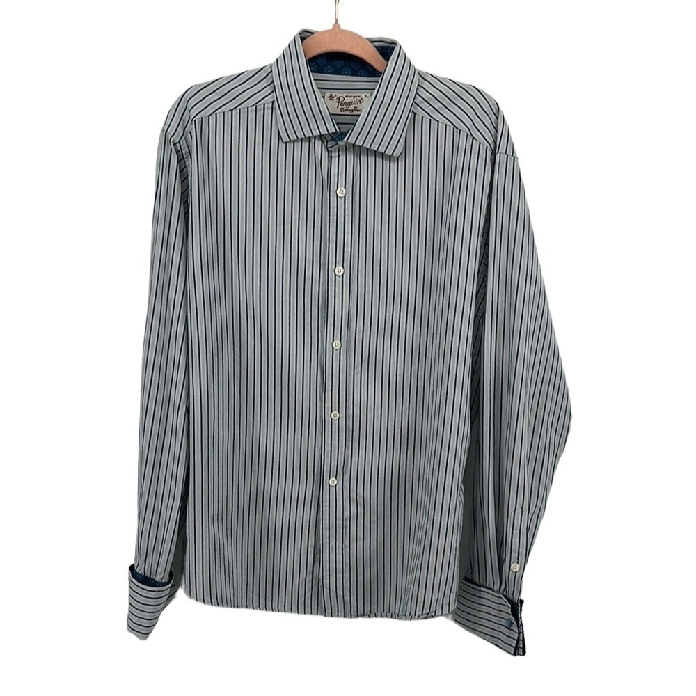 Original Penguin Black and White Casual Button Down Shirt‎ Size X-Large